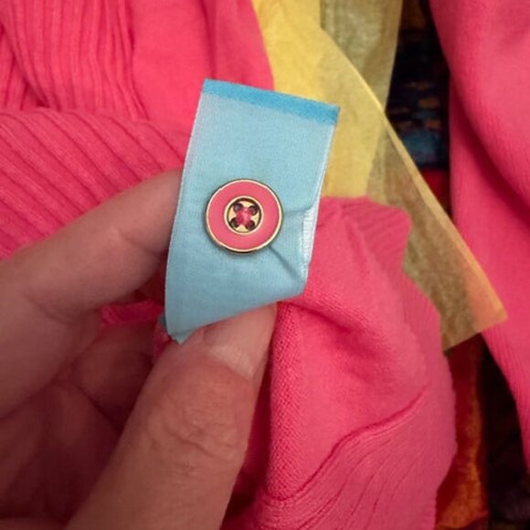 J.McLaughlin Seaspray Sweater Size M Pink Ribbed Pullover Pink Nautical Preppy - Picture 14 of 14